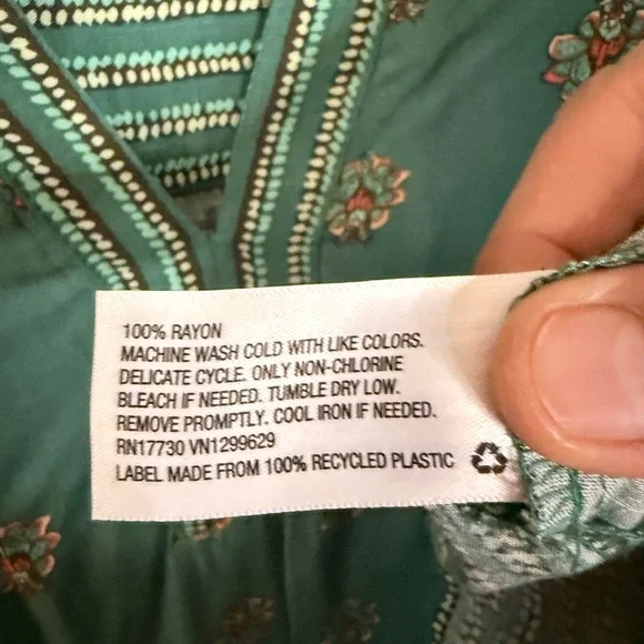 Knox Rose Teal Floral Blouse - Picture 4 of 5